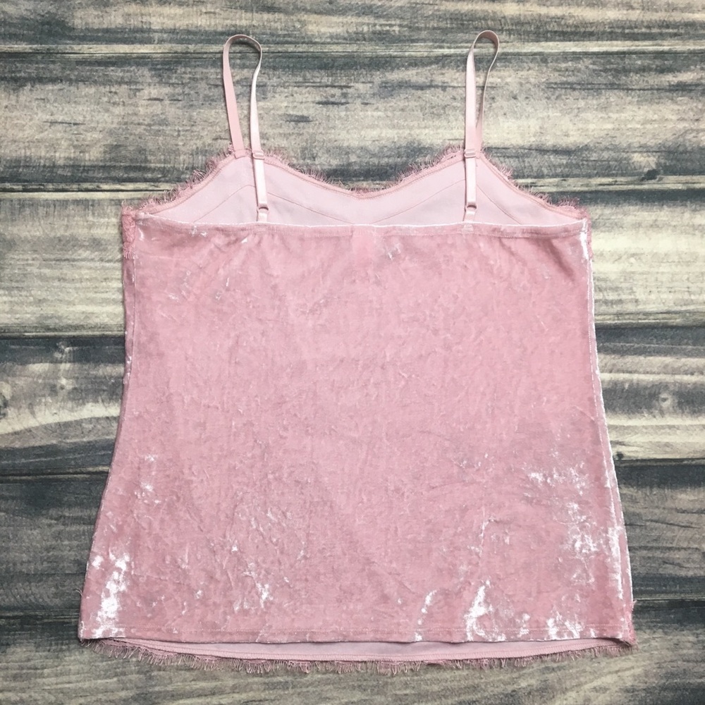 No Boundaries Tank Top Blush Faux Velvet Size L - Picture 3 of 7